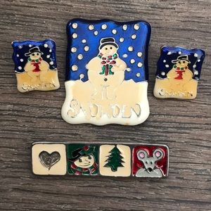 Snowden Brooches and Earrings